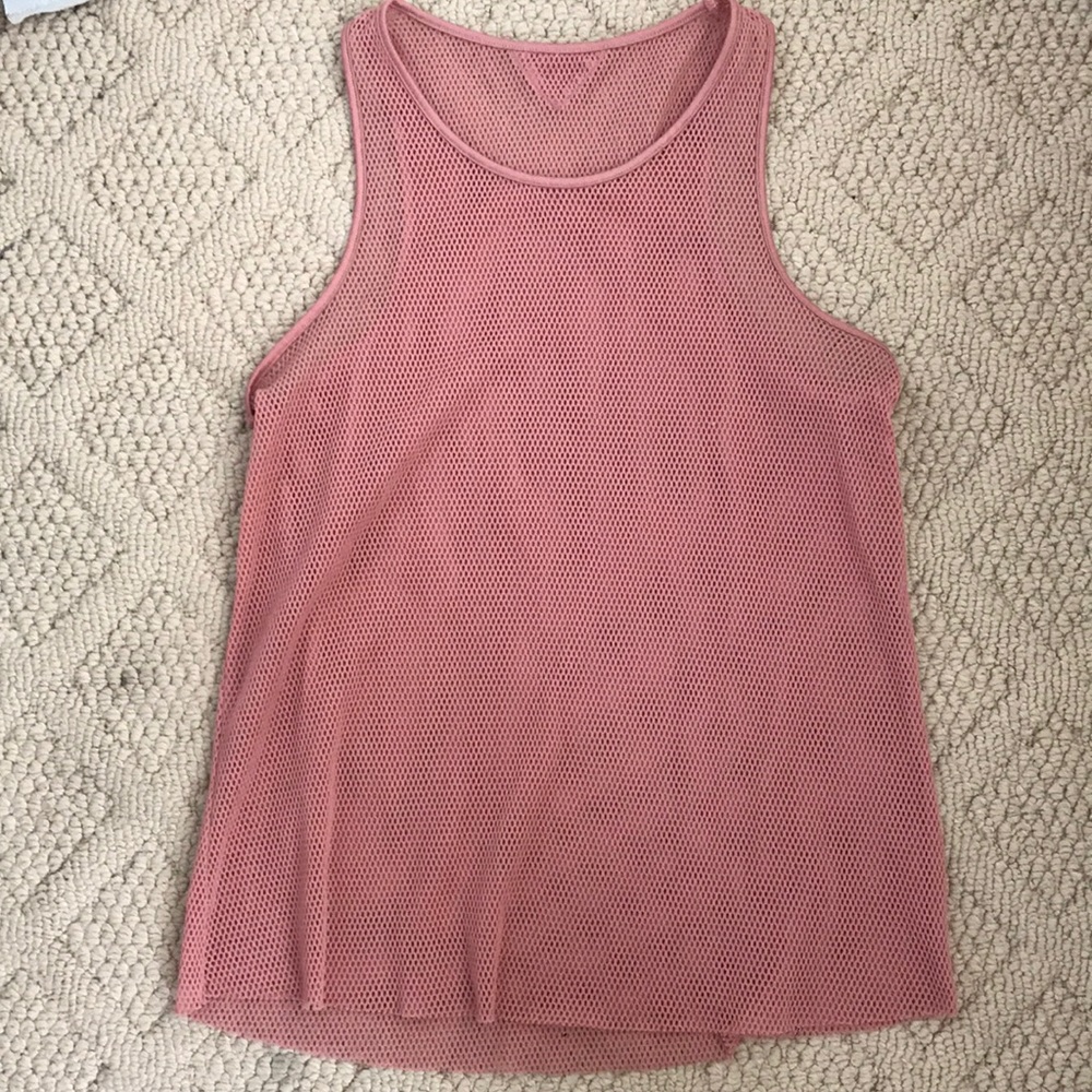 Alo Yoga Pink Mesh Top